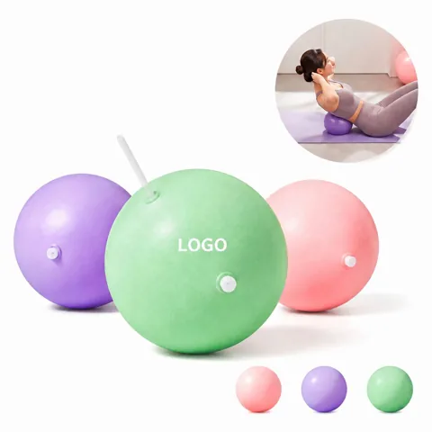 Compact Quick Inflate Textured Yoga Ball with Pump