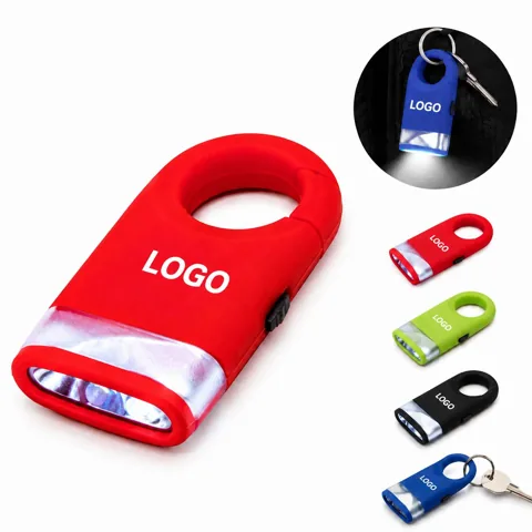 Dual LED Carabiner Flashlight Set with Sliding Switch
