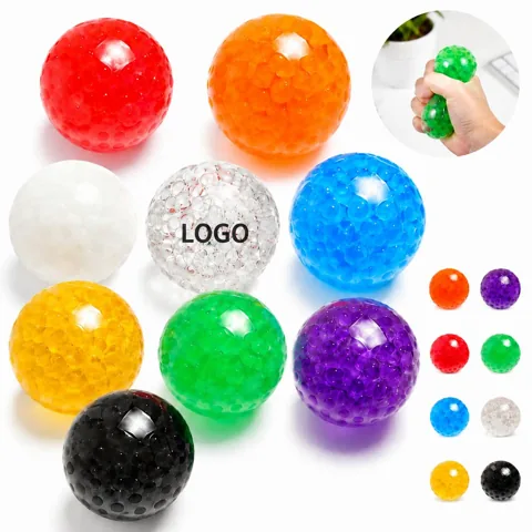 Sensory Squeeze Ball with Beads, Textured Stress Relief Toy