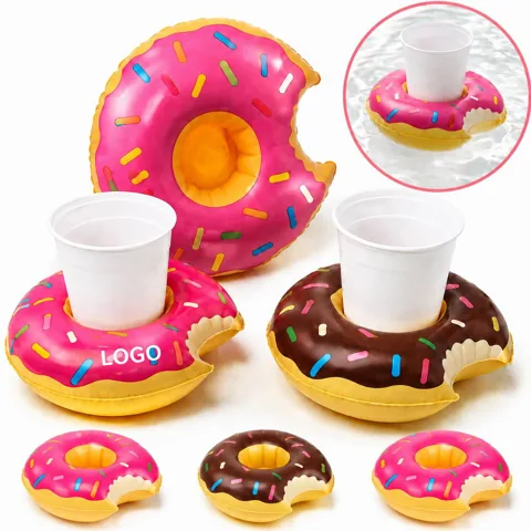 Inflatable Pool Drink Holder Float Ring Custom Logo Summer