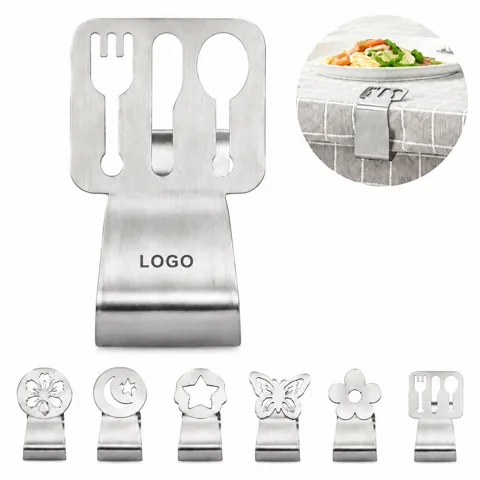 Stainless Steel Tablecloth Clips, Set of 4 for Outdoor