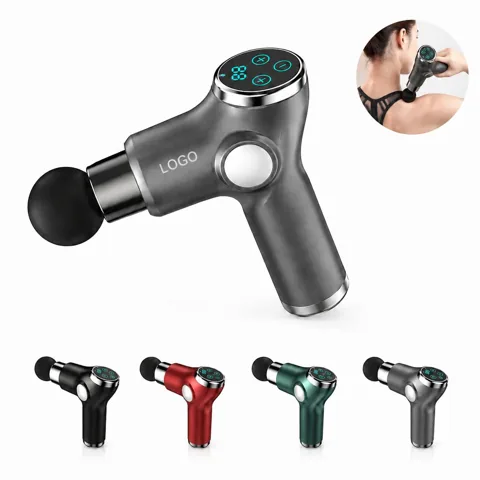 32-Speed LCD Massage Gun with 4 Interchangeable Heads