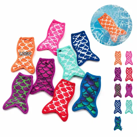 Merfolk Ice Pop Holders with Synthetic Rubber Sleeves