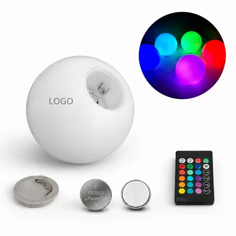 Remote Control LED Glow Ball Night Light, 16 Color Changing