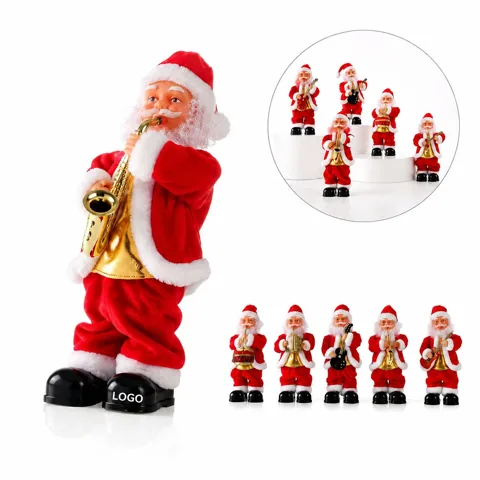 Musical Motion Santa Doll Plush, Hip-Swaying Singing Toy