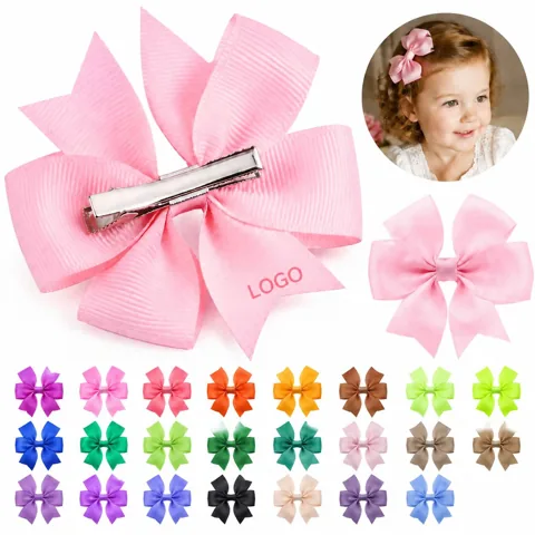 Eco Friendly Grosgrain Ribbon Hair Bows with Alligator