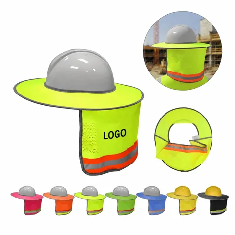 Sun Shade Neck Protector for Hard Hats with Breathable Mesh